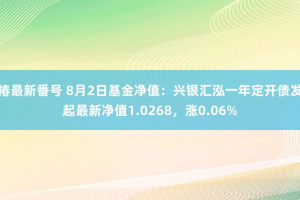 椿最新番号 8月2日基金净值：兴银汇泓一年定开债发起最新净值1.0268，涨0.06%