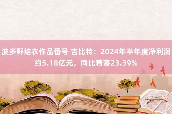 波多野结衣作品番号 吉比特：2024年半年度净利润约5.18亿元，同比着落23.39%