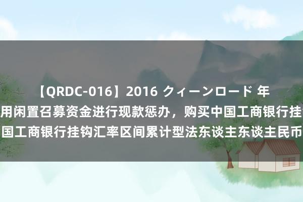 【QRDC-016】2016 クィーンロード 年間BEST10 林洋动力：使用闲置召募资金进行现款惩办，购买中国工商银行挂钩汇率区间累计型法东谈主东谈主民币结构性入款居品