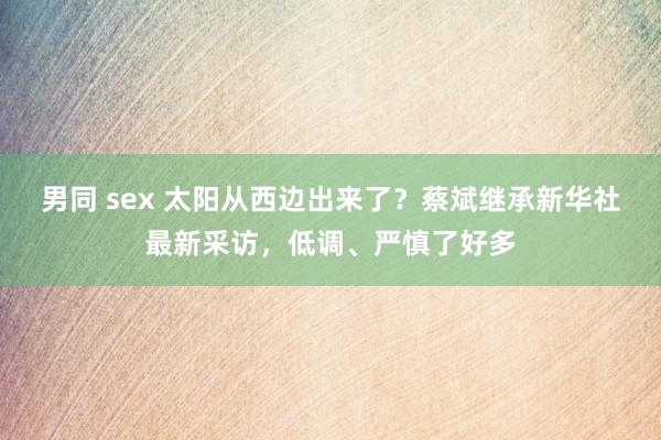 男同 sex 太阳从西边出来了？蔡斌继承新华社最新采访，低调、严慎了好多