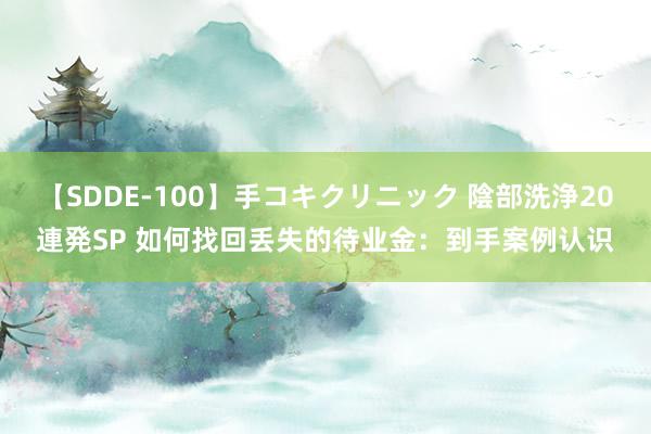 【SDDE-100】手コキクリニック 陰部洗浄20連発SP 如何找回丢失的待业金：到手案例认识