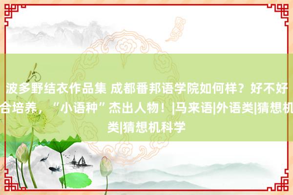 波多野结衣作品集 成都番邦语学院如何样？好不好？结合培养，“小语种”杰出人物！|马来语|外语类|猜想机科学