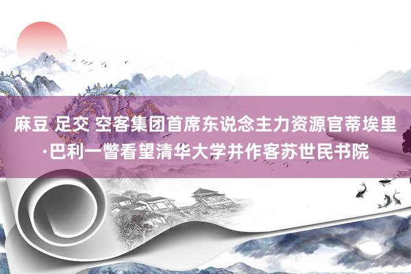 麻豆 足交 空客集团首席东说念主力资源官蒂埃里·巴利一瞥看望清华大学并作客苏世民书院